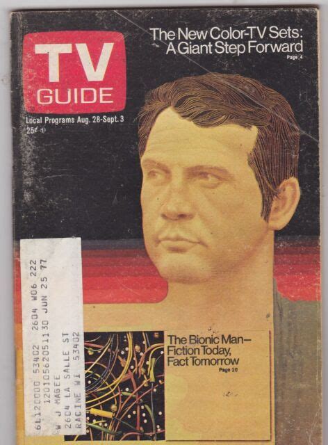 Aug 28 1976 Tv Guide Vintage Television Magazine Six Million Dollar Man Show Ebay