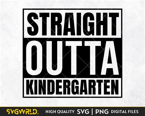 Straight Outta Kindergarten Svg Png Class Of 2023 2024 Graduate Svg