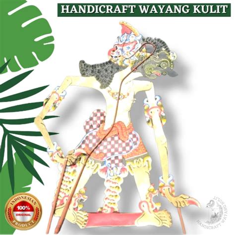 Jual Wayang Kulit Bratasena Brotoseno Emas Brom Alusan Ukuran Standar