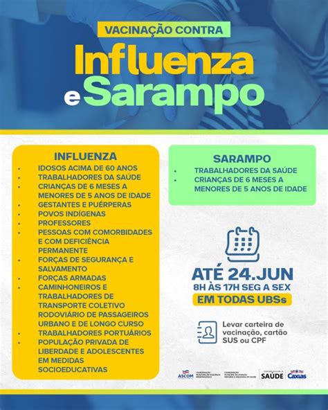 SaÚde Campanhas De Vacinação Contra A Influenza E Sarampo São