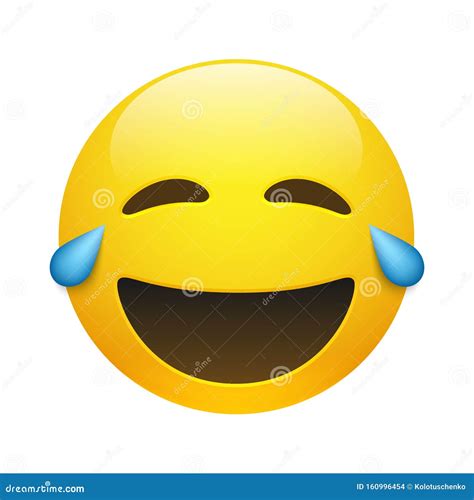 Yellow Smiling Round Face Emoticon Royalty Free Stock Image