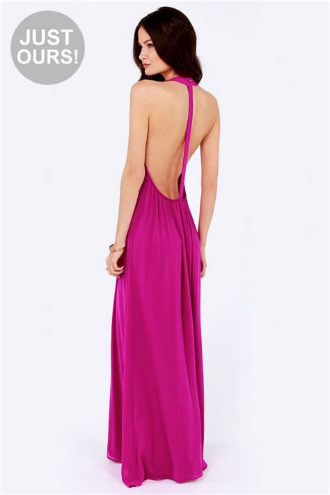 Sexy Magenta Dress Maxi Dress T Back Dress 47 00 Lulus