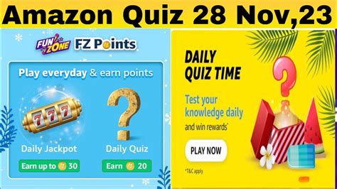 Amazon Daily Quiz Time Answer Today Amazon Fz Points Quiz Answer