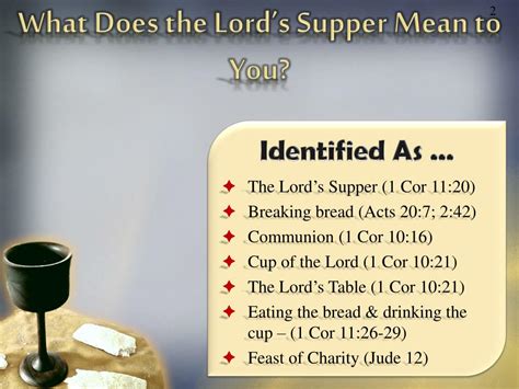 Ppt What Does The Lords Supper Mean To You Powerpoint Presentation Id3118112