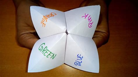 Origami Fortune Teller Paper Fortune Teller How To Make A Paper