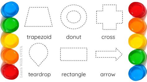 How To Draw Geometry Shapes For Toddlerslearn To Trace 2d Shapes2d