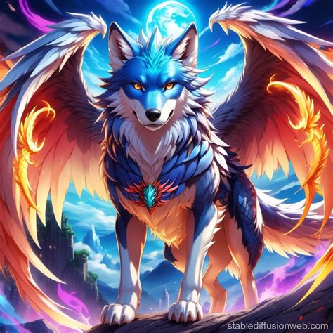 wolf dragon mythical creature hybrid Prompts | Stable Diffusion Online