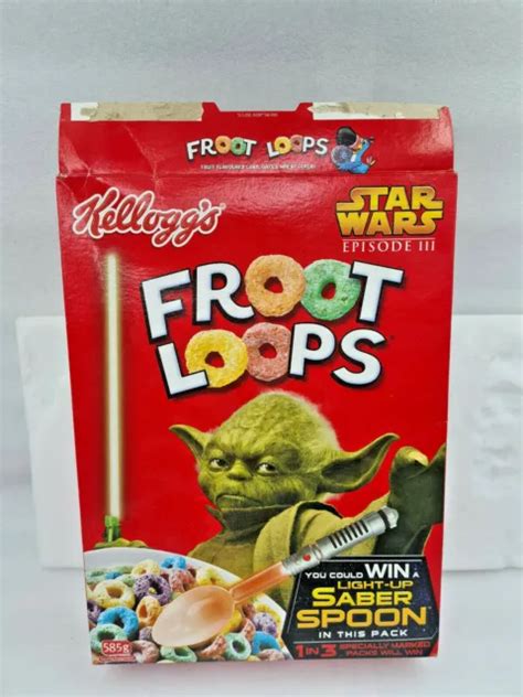 Rare Star Wars Kelloggs Froot Loops Box Australian Yoda Promo