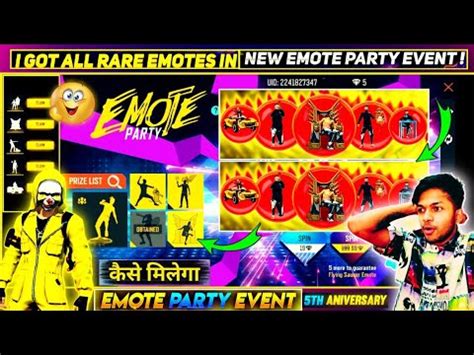 Free Fire Emote Party Event 1 Spin Trick Emote Party Event Me Kitna