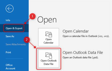 How To Open A Pst File In Microsoft Outlook