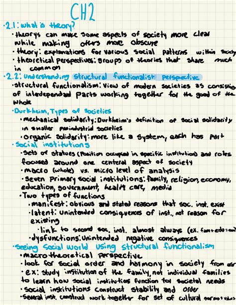 Socy Ch Detailed Notes On Chapter Understanding Theory