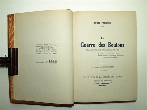 La Guerre Des Boutons Roman De Ma Douzi Me Ann E By Pergaud Louis