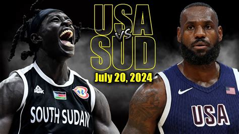 Team USA Vs South Sudan Full Game Highlights 2024 Olympics July 20