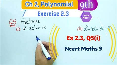 Ex Q I Class Maths Polynomials Class Th Ex Q Factorise