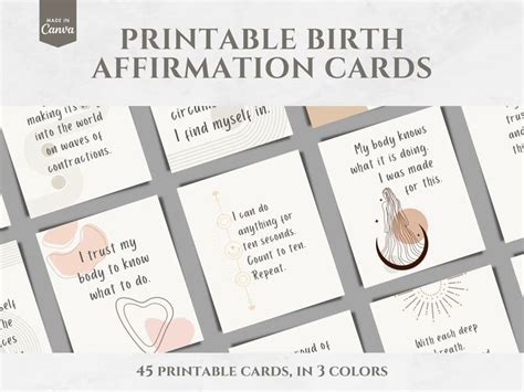 The Printable Birth Affirmation Cards