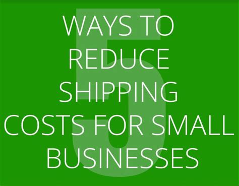 5 Ways To Reduce Shipping Costs For Businesses