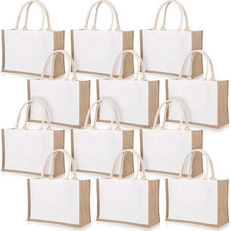 Amazon 24 Pack Burlap Jute Tote Bags Bulk Large Jute Tote Bags