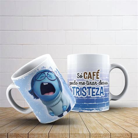 Caneca De Porcelana Tristeza Divertida Mente Caf Elo