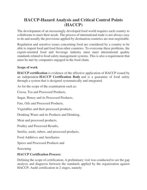 Ppt Haccp Certification Powerpoint Presentation Free Download Id11166799