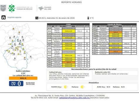 La Calidad Del Aire En La Cdmx En Este Inicio De Año Prensa Mexicana