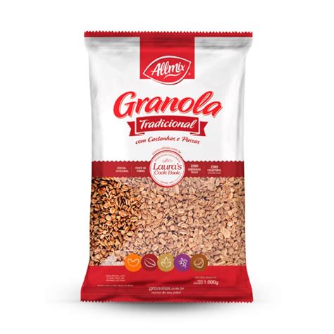 Granola Tradicional Castanhas E Passas Kg Allmix No Shoptime