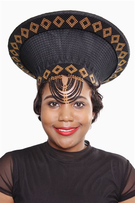 Large Zulu Hat African Hat Isicholo African Bucket Hat Zulu African Hat