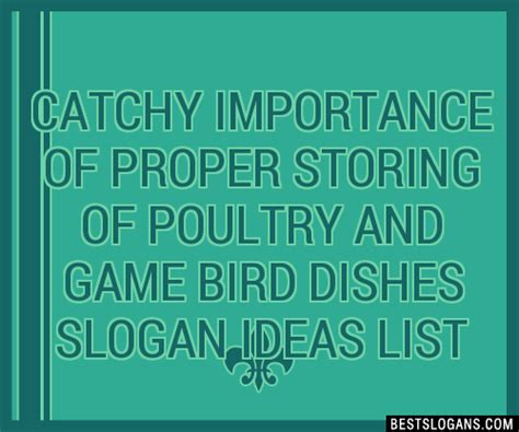 Catchy Importance Of Proper Storing Of Poultry And Game Bird