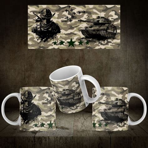 Caneca exército Camuflada Porcelana Shopee Brasil