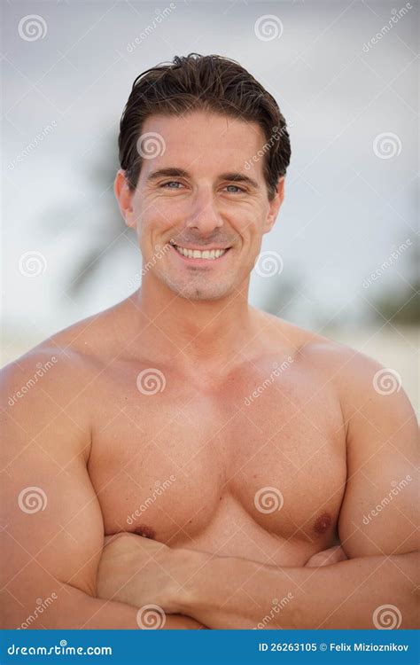 Handsome Shirtless Man Stock Image Image Of Outdoors