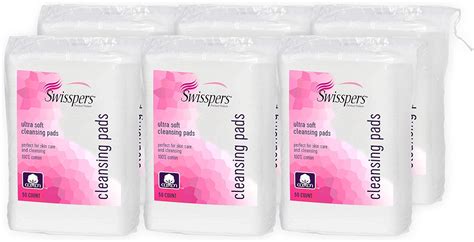 Swisspers Premium Cotton Facial Cleansing Pad 50 Count Pack Of 6