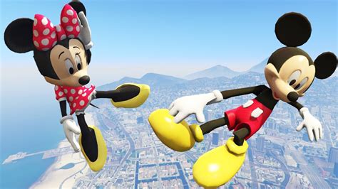 Mickey Mouse Vs Minnie Mouse Gta 5 Epic Ragdolls Funny Moments Vol10 Euphoria Physics Youtube