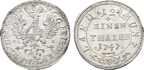 Brandenburg Bayreuth 1 12 Taler 1747 CLR Bayreuth Friedrich 1735 1763