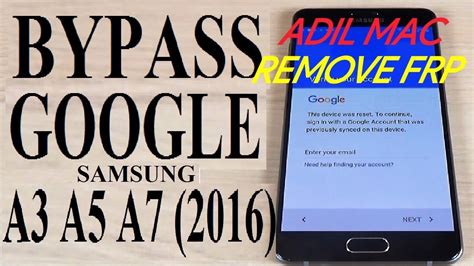 Samsung Galaxy A Bypass Google Account Frp Youtube