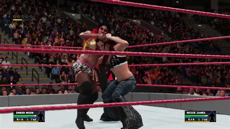 Wwe 2k18 Ember Moon Vs Mickie James Youtube