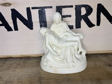 Vintage Hand Carved Chistianity Sculpture Of Jesus Christ And Mother