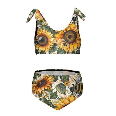 Bee Daisy Flower Girl S 2 Piece Bikini Set Beach Sport Swimsuit Swimwear 6 7Y110cm Walmart