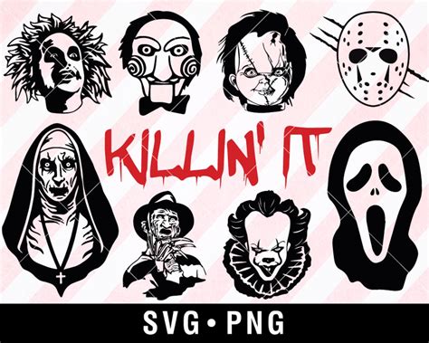 Horror Movie Charaktere SVG Bundle Svg Cricut Svg Svg Etsy De