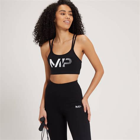 Mp Womens Fade Graphic Sports Bra Black Myprotein™