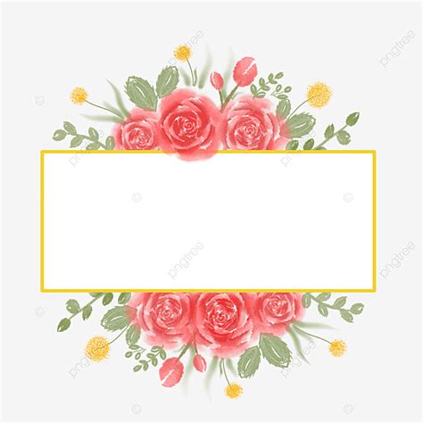 Watercolor Flowers Wreath Hd Transparent Frame With Flower Wreath