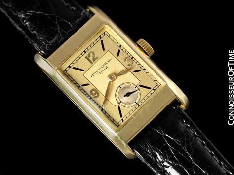 1935 Patek Philippe Vintage Mens Rectangular Watch - 18K Gold ...