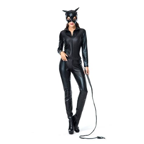 Black Cat Burglar Costume Womens Sexy Cat Burglar Jumpsuit For