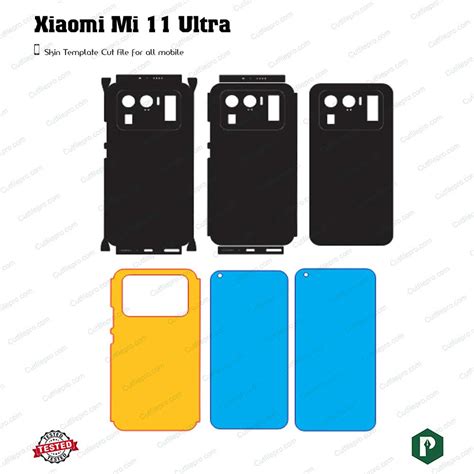 Xiaomi Mi 11 Ultra Cut File Template Vector