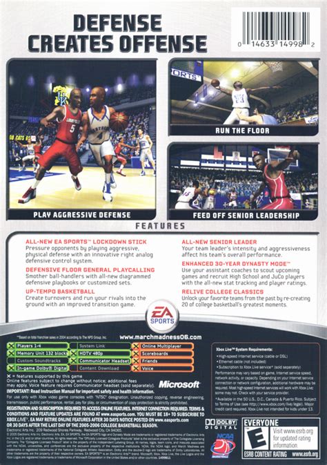 NCAA March Madness 06 Cover Or Packaging Material MobyGames