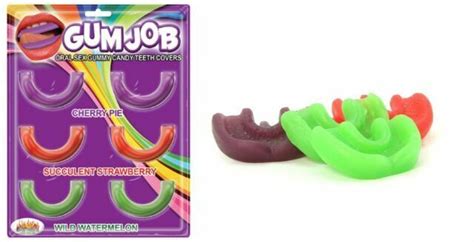 Hott Products Gum Job Oral Sex Gummy Candy Teeth Covers 3 Flavors For