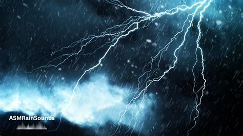 Powerful Thunderstorm At Night Terrible Rainstorm Very Intense