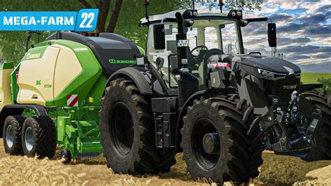 LS22 MEGA FARM 33 Ballenpressen Mit Dem Neuen Fendt 942 Vario