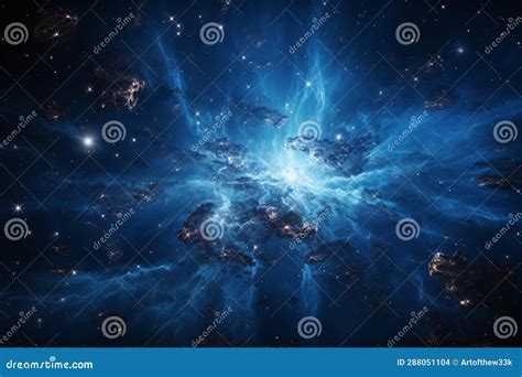 Cosmic Collision A Spectacular Stellar Explosion Stock Illustration