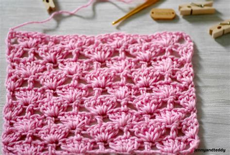 How To Crochet Fancy Shell Stitch Jenny And Teddy