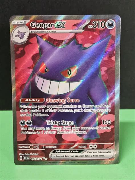 GENGAR EX 193 162 Pokemon TCG Temporal Forces Full Art Ultra Rare Card