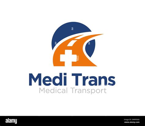 Medical Transportation Logo Designs For Health Service Stock Vector